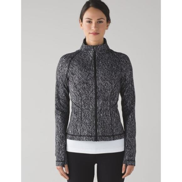 Lululemon Lightly Jacket Luon Suited Jacquard Black White 4 - Picture 1 of 11